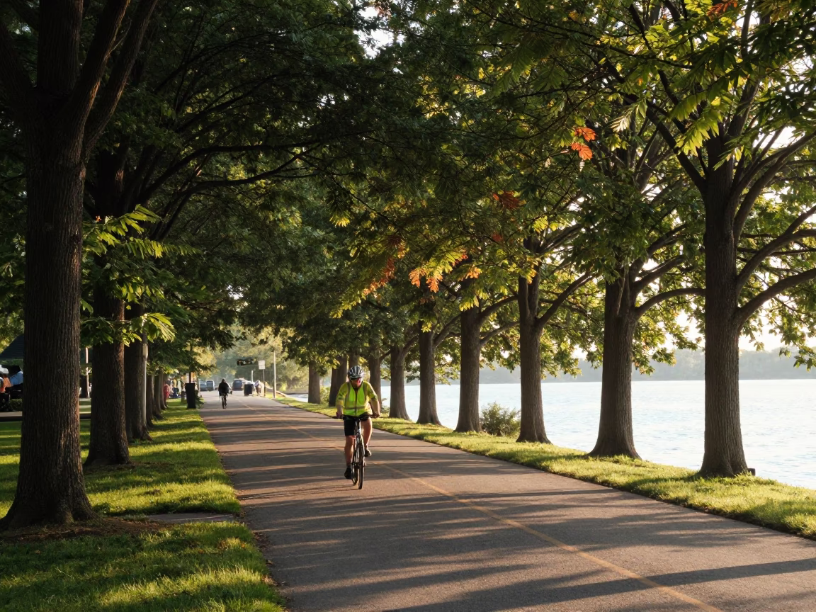 Morning Commute just after sunrise in Chicago in in Chicago, Illinois, United States