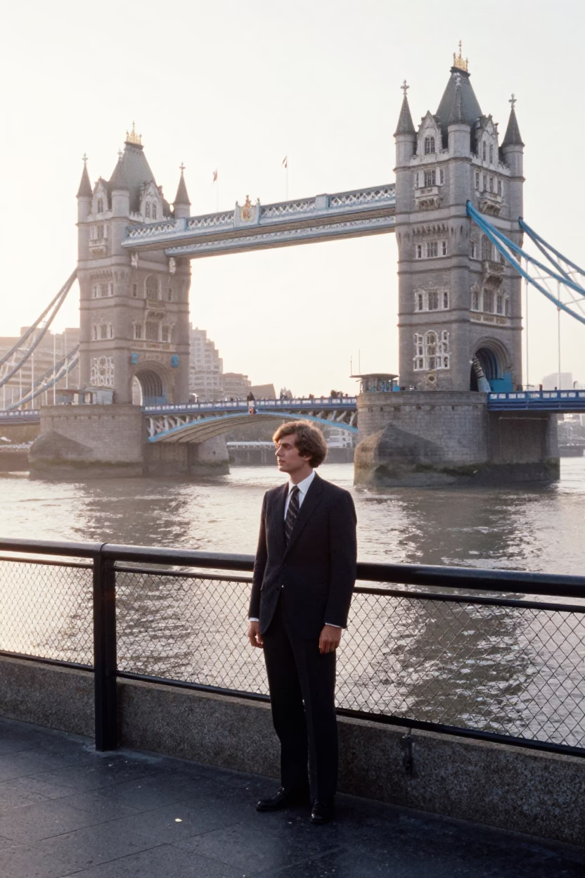 Morning Commute just after sunrise in London in in London, United Kingdom