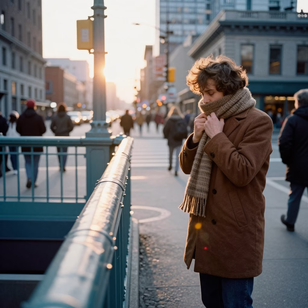 Morning Commute just after sunrise in Montreal in in Montreal, Quebec, Canada