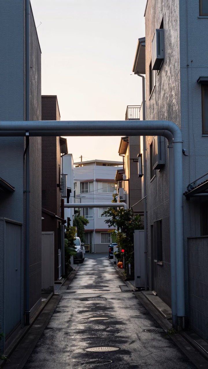 Morning Commute just after sunrise in Tokyo in in Tokyo, Japan