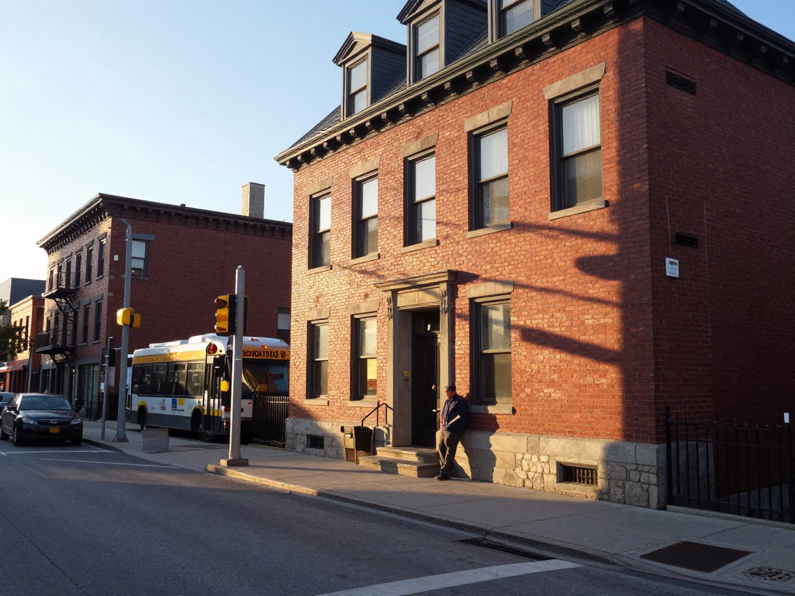 Morning Commute just after sunrise in Toronto in in Toronto, Ontario, Canada
