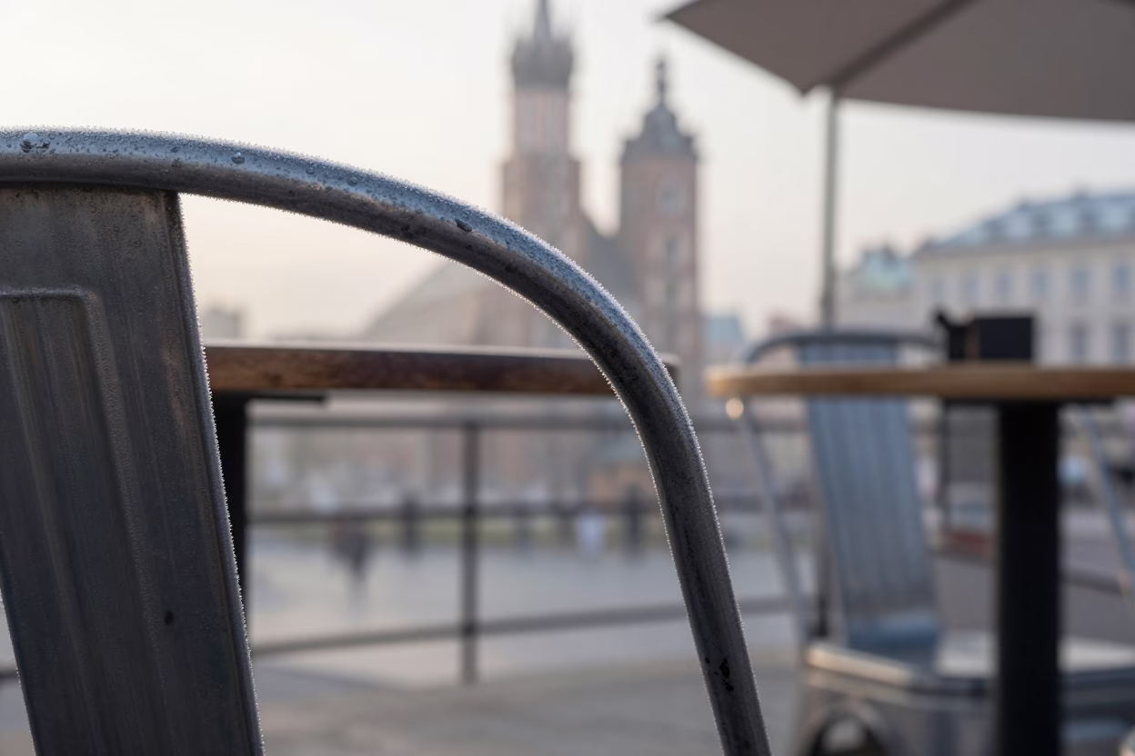 Morning Condensation at The Early Morning Light in Krakow in in Krakow, Poland