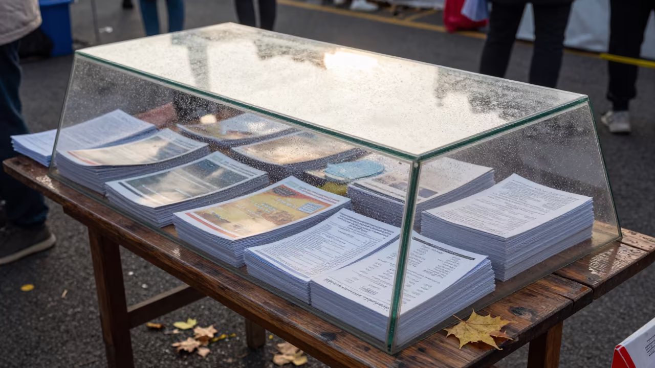 Morning Festival Ticket Table Dalian Autumn Drizzle in at a festival street procession near Dalian