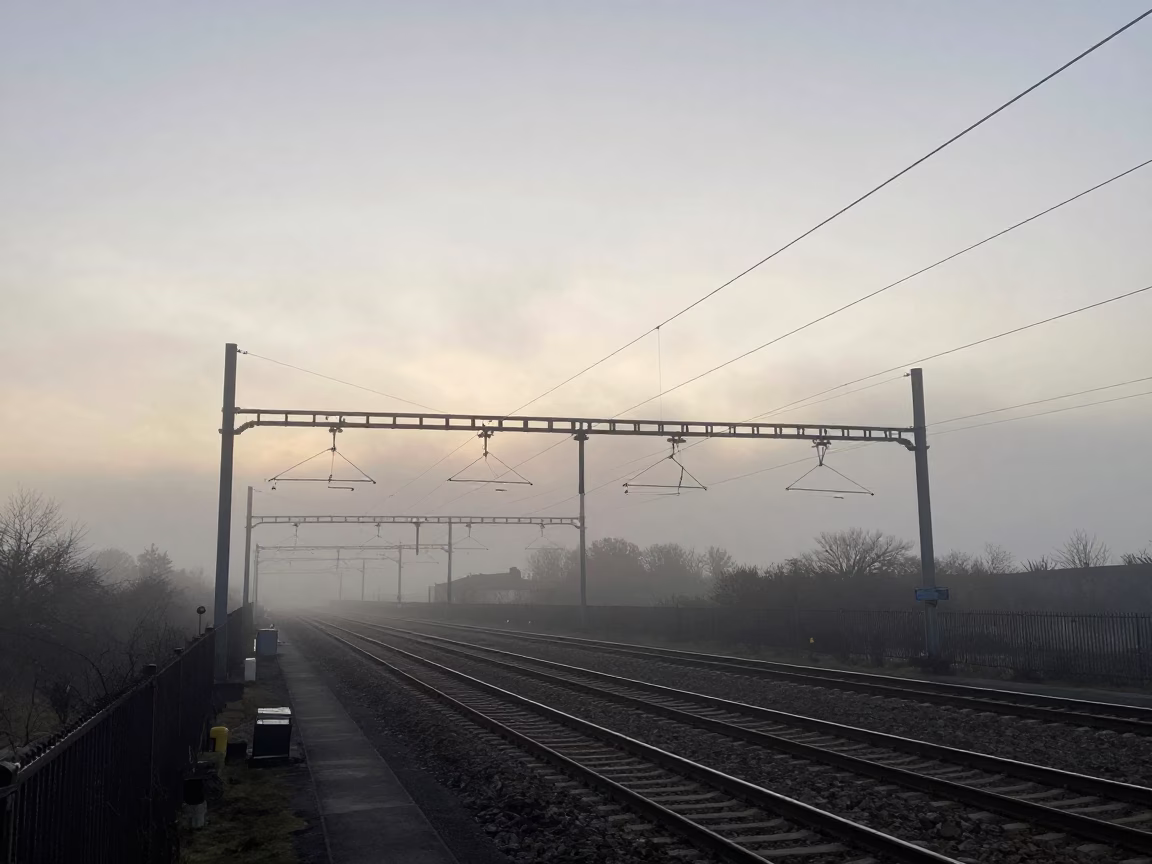 Morning Fog in Liverpool at The Still Hours Before Dawn Light in in Liverpool, United Kingdom