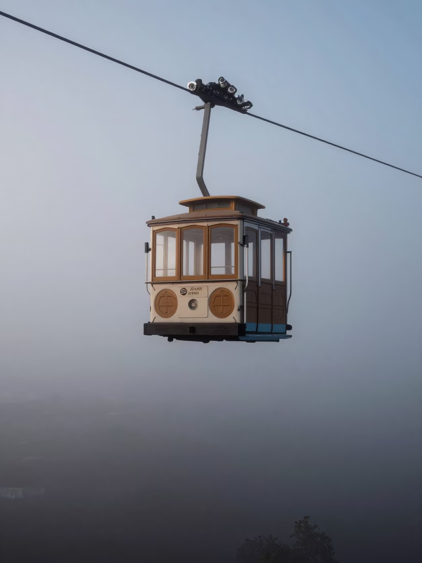 Morning Fog in Los Angeles at Sunrise Light in in Los Angeles, California, United States