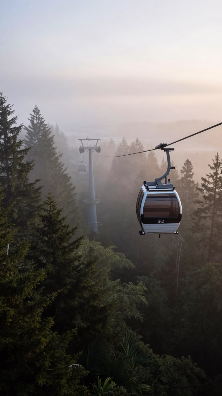 Morning Fog in Portland at The Early Afternoon Light in in Portland, Oregon, United States