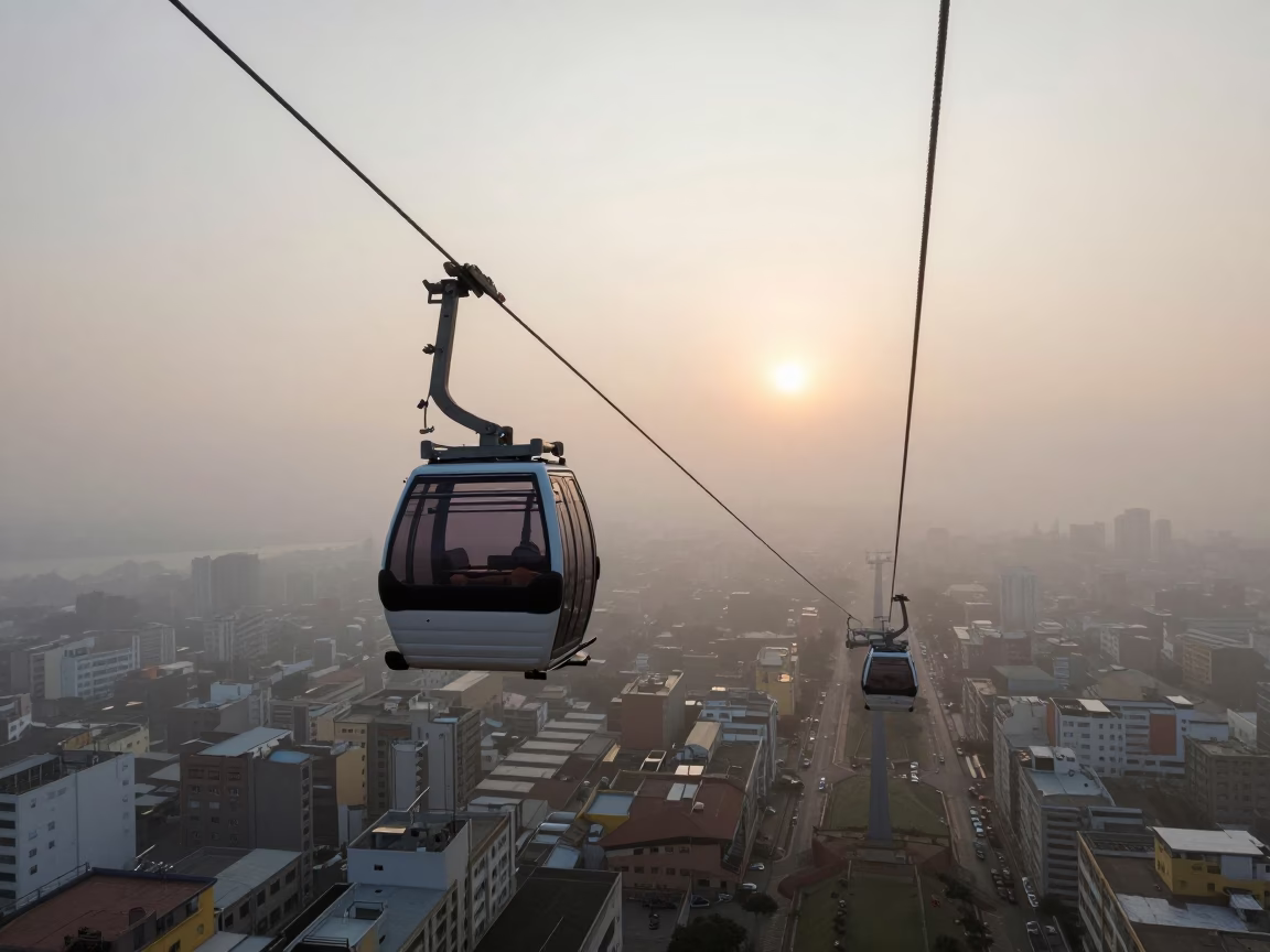 Morning Fog just after sunrise in Lima in in Lima, Peru
