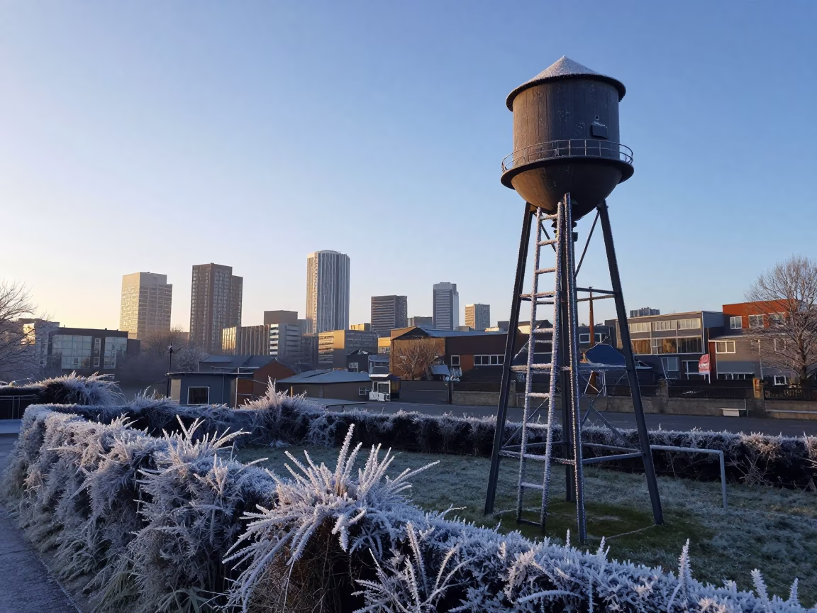 Morning Frost in Bristol at The Early Morning Light in in Bristol, United Kingdom