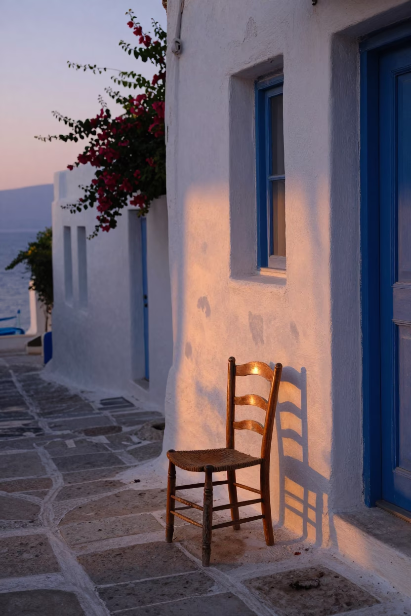 Morning in Athens at Nautical Dawn Light in in Athens, Greece