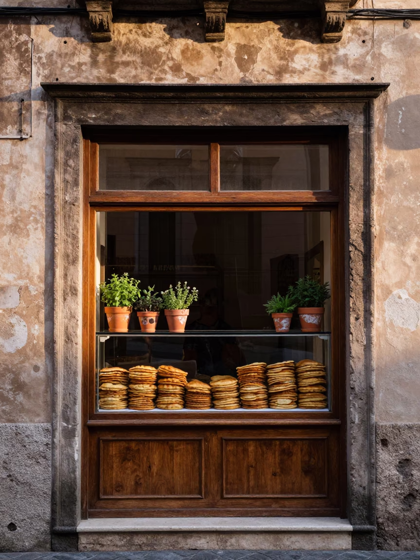 Morning Light at As First Light Reaches The Scene in Palermo in in Palermo, Italy