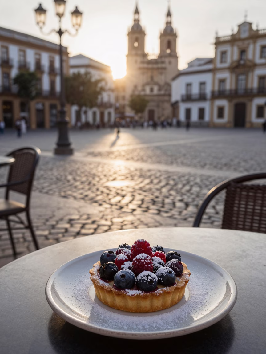 Morning Light at As First Light Reaches The Scene in Valencia in in Valencia, Spain