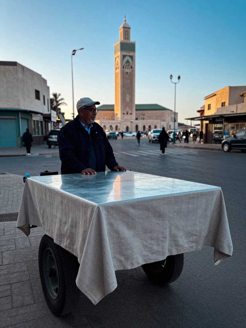 Morning Light at Early Morning Light in Casablanca in in Casablanca, Morocco
