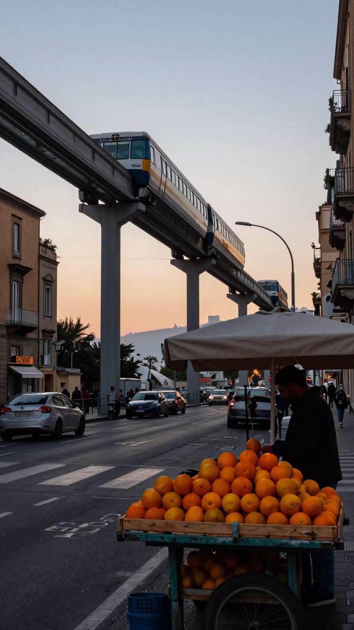 Morning Light at Nautical Dawn Light in Naples in in Naples, Italy