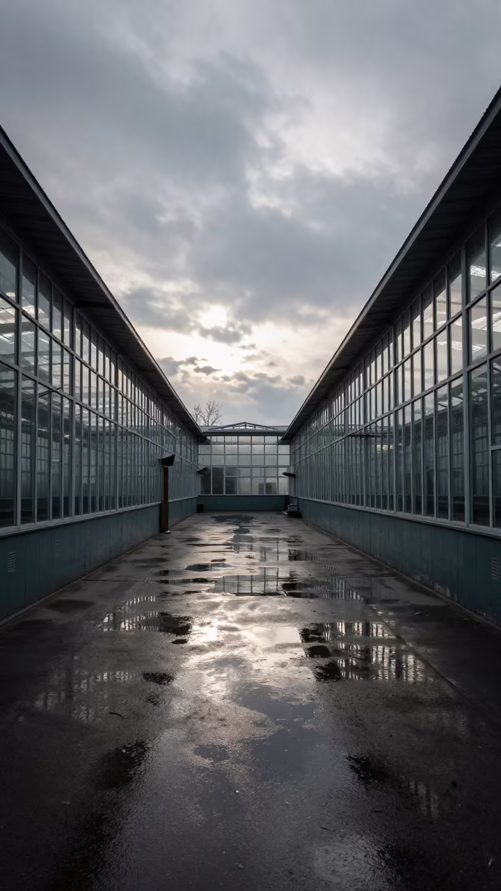 Morning Light in Atyrau Market Hall in inside a skylit passageway in Atyrau
