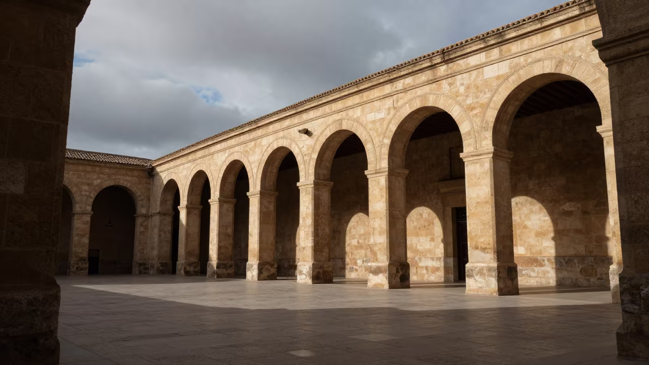 Morning Light in Cordoba Train Terminal Vestibule in inside a restored train terminal in Cordoba