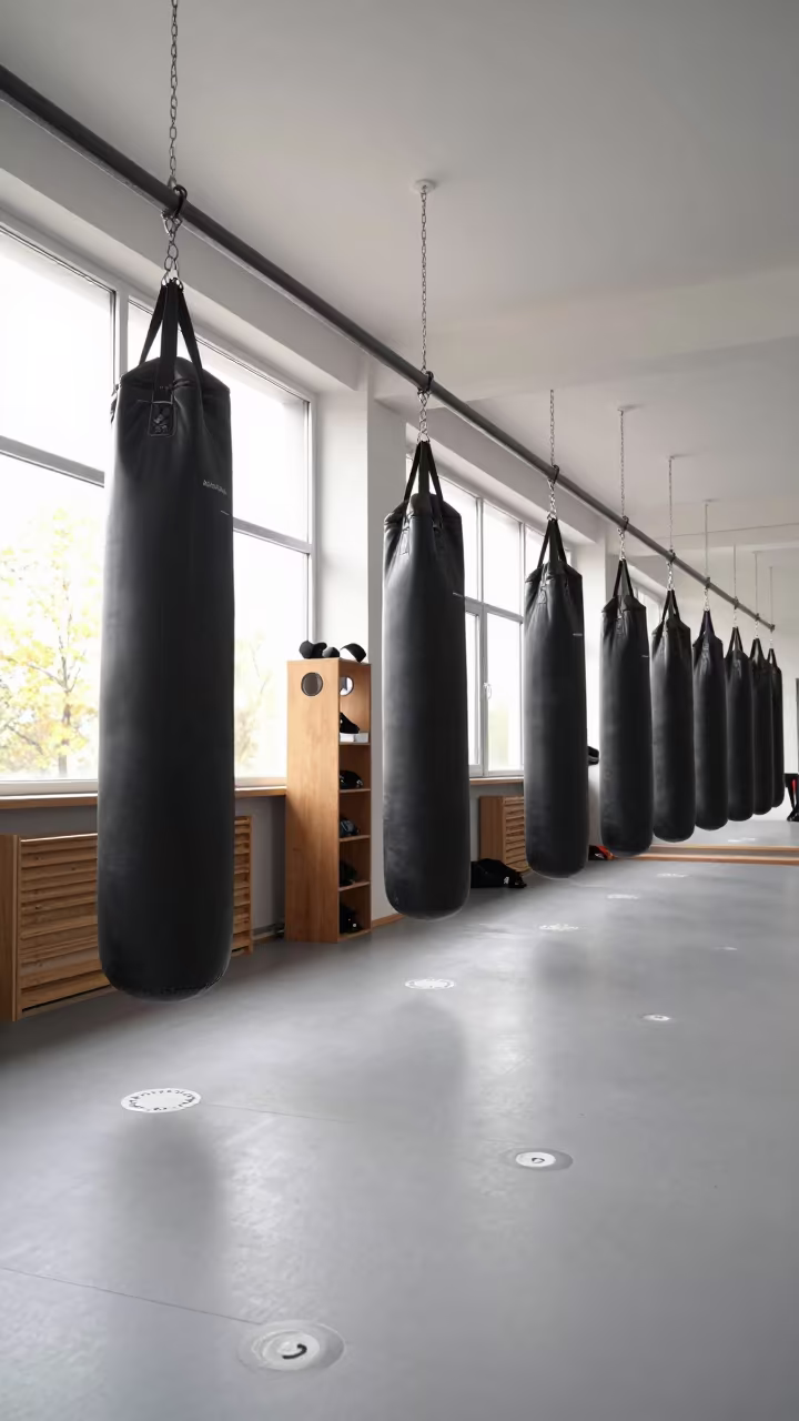 Morning Light in Cottbus Spin Studio Fitness Gear in inside a spin studio under class lights in Cottbus