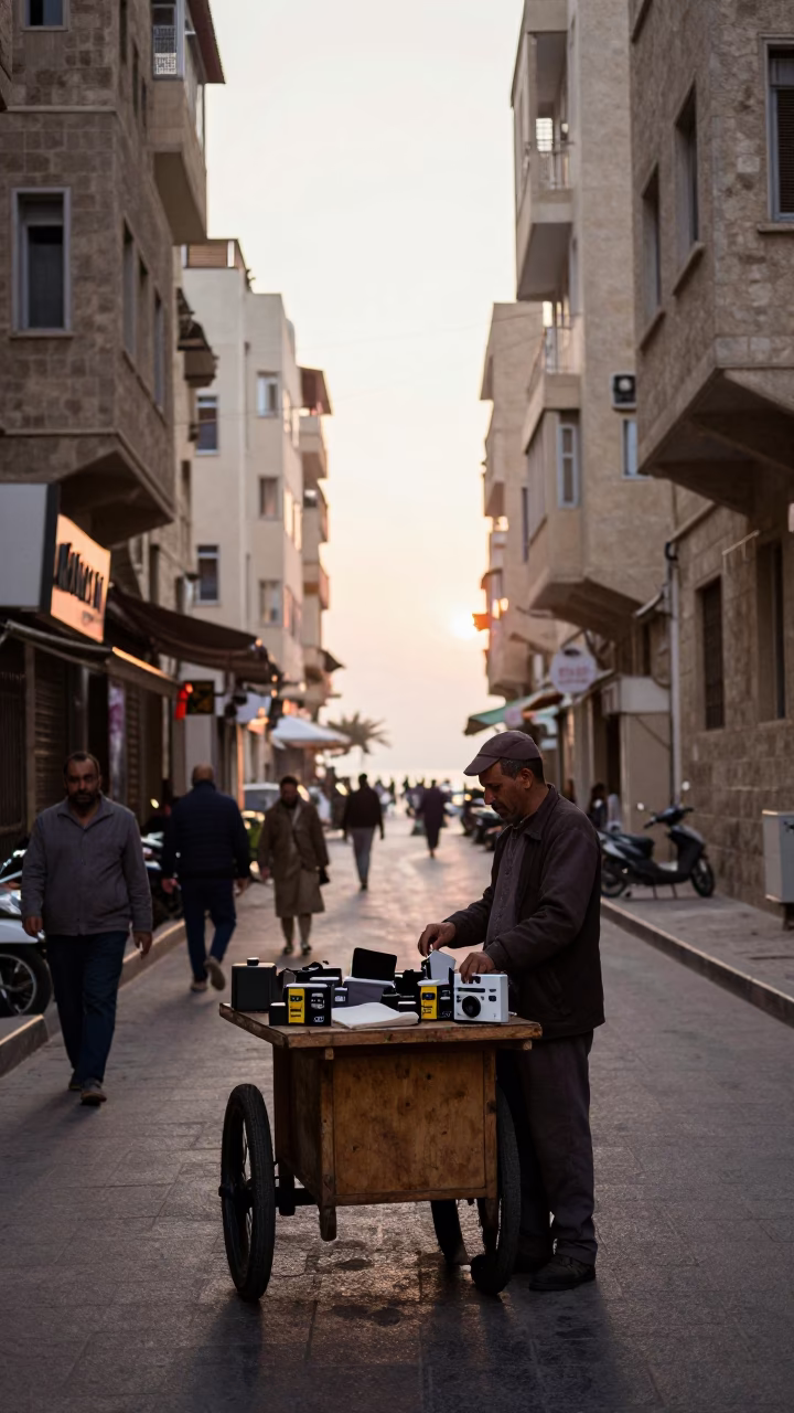 Morning Light in Beirut at As First Light Reaches The Scene in in Beirut, Lebanon