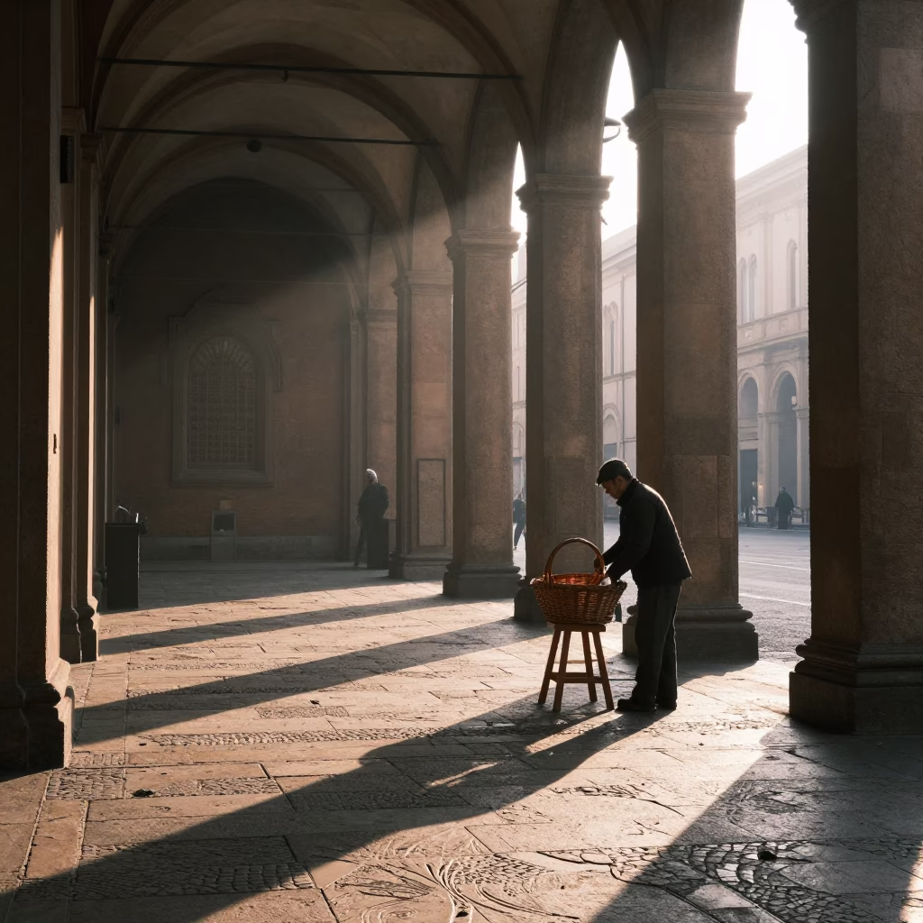 Morning Light in Bologna at The Early Morning Light in in Bologna, Italy