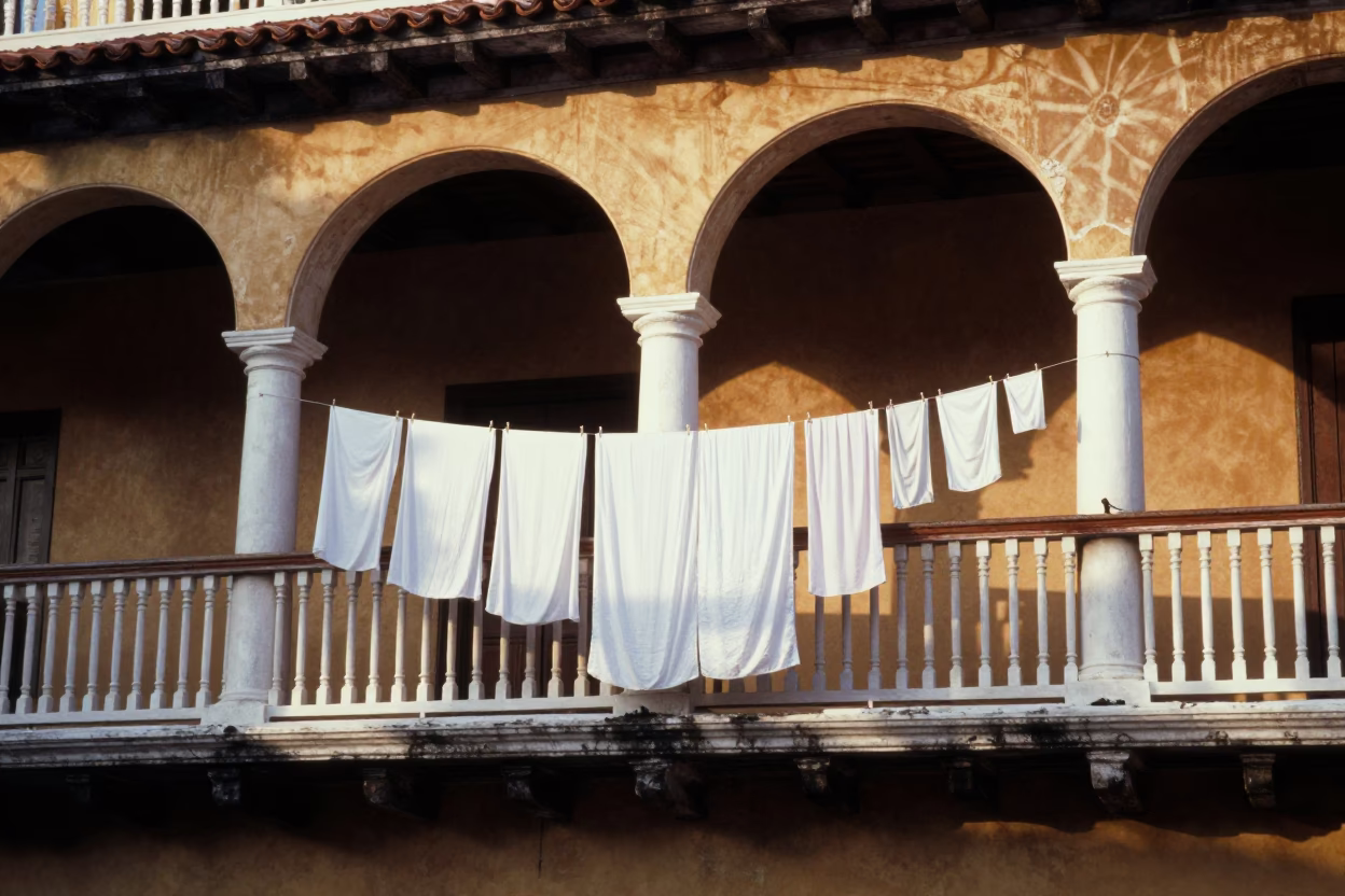 Morning Light in Cartagena at As First Light Reaches The Scene in in Cartagena, Colombia