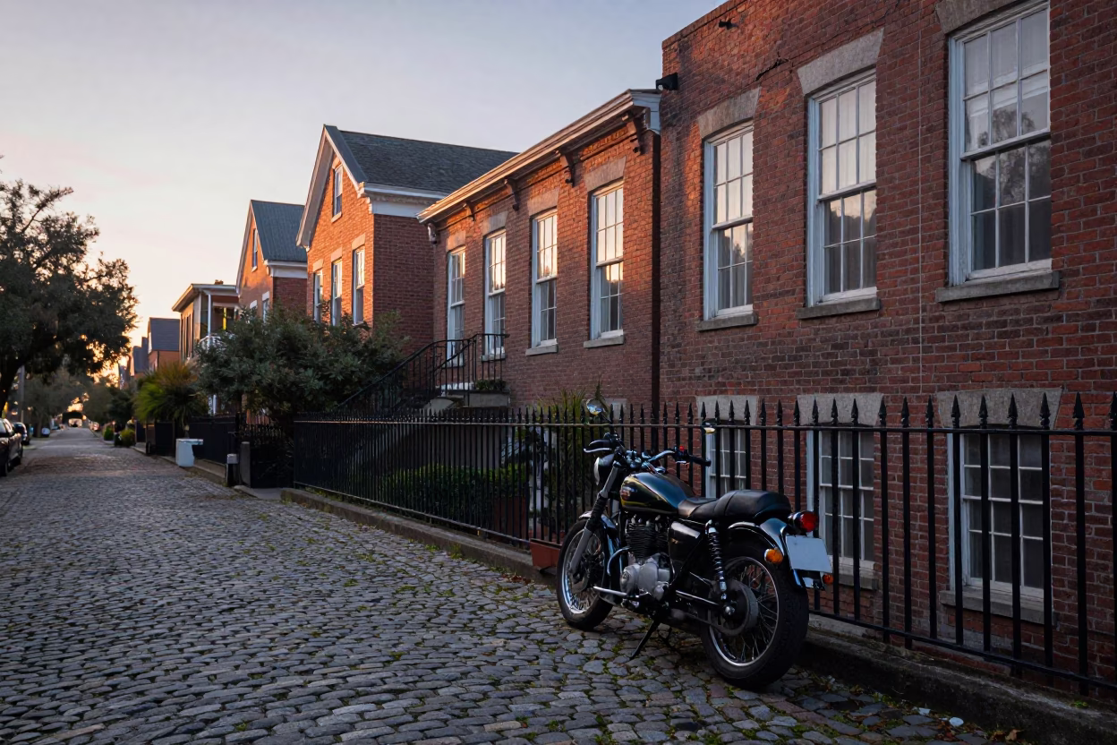 Morning Light in Charleston at First Light Of Dawn in in Charleston, South Carolina, United States