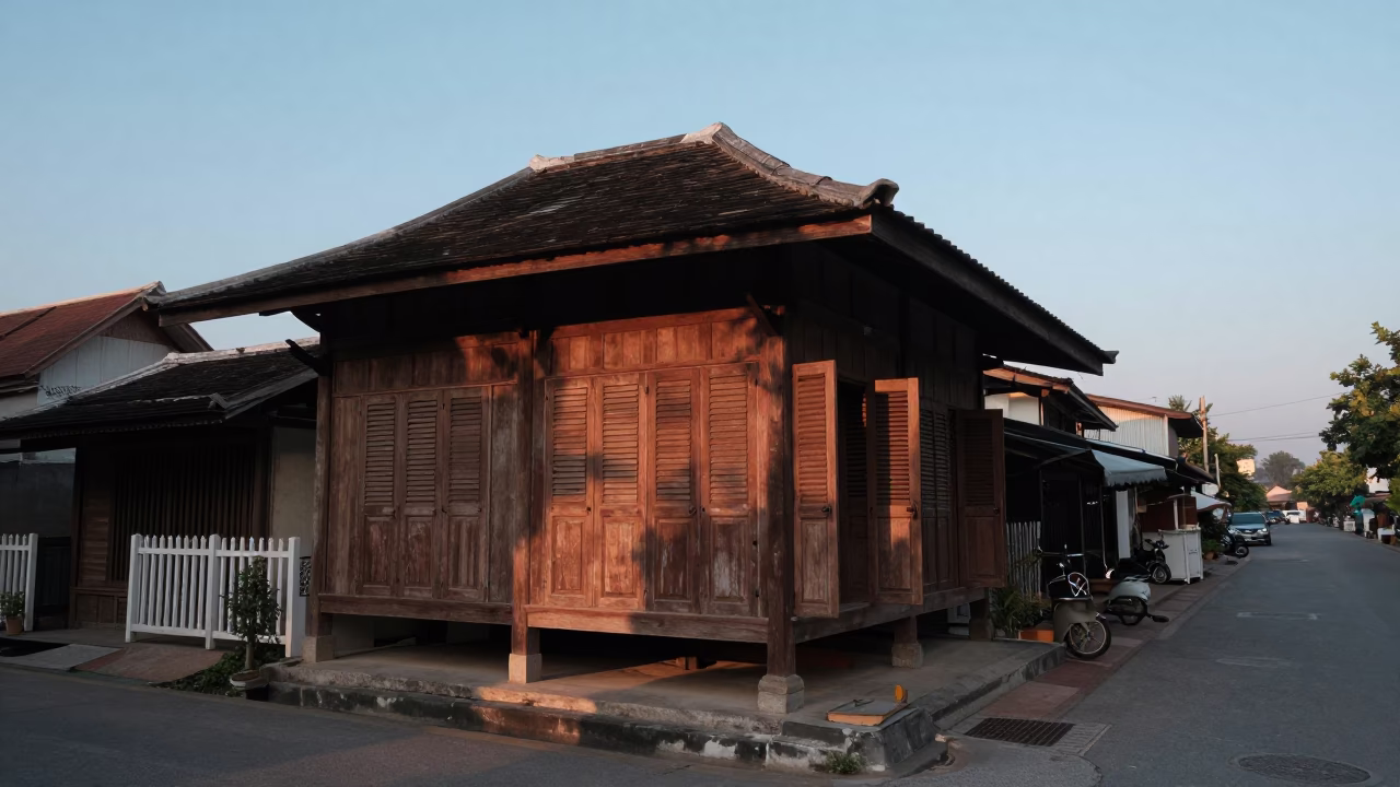 Morning Light in Chiang Mai at Sunrise Light in in Chiang Mai, Thailand