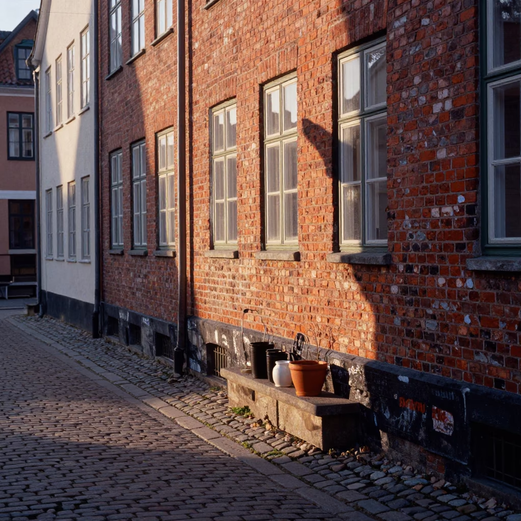 Morning Light in Copenhagen at As First Light Reaches The Scene in in Copenhagen, Denmark
