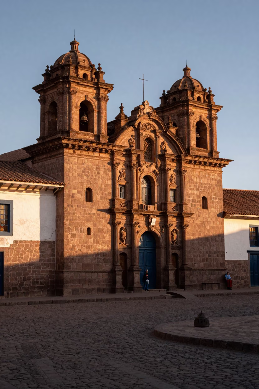 Morning Light in Cusco at First Light Of Dawn in in Cusco, Peru
