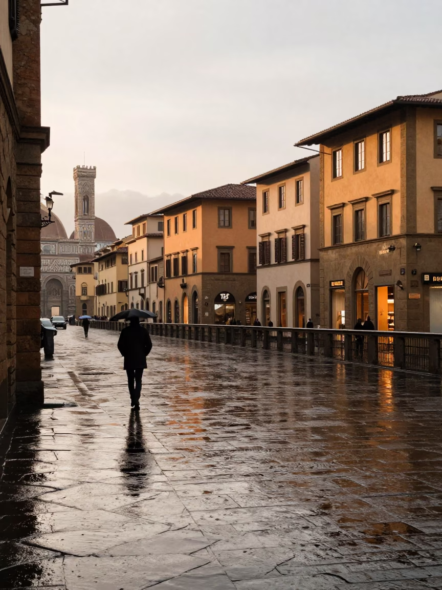 Morning Light in Florence at First Light in in Florence, Italy