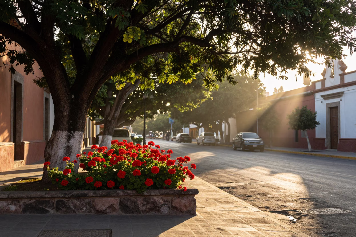 Morning Light in Guadalajara at Nautical Dawn Light in in Guadalajara, Mexico