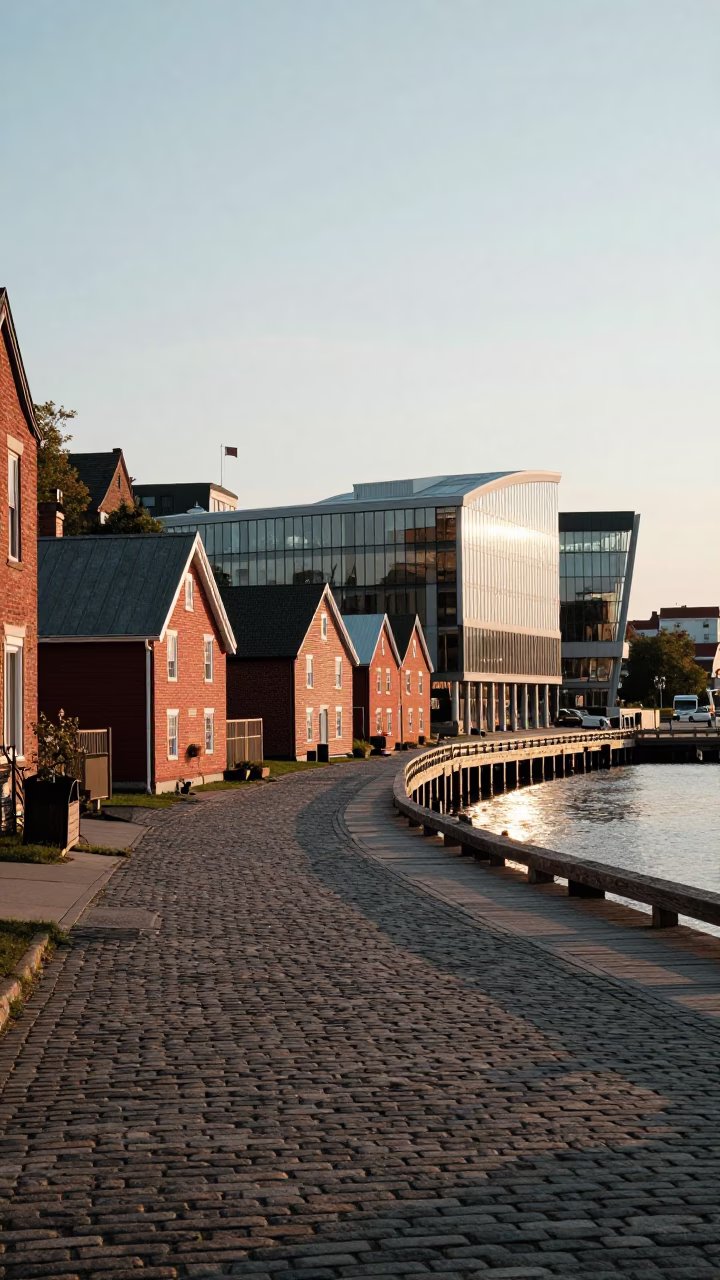 Morning Light in Halifax at As First Light Reaches The Scene in in Halifax, Nova Scotia, Canada