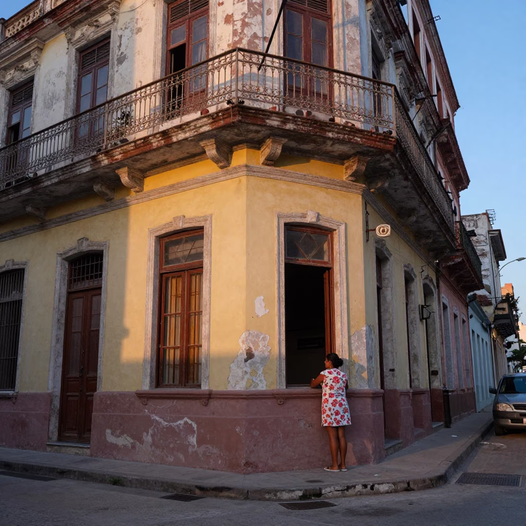 Morning Light in Havana at Nautical Dawn Light in in Havana, Cuba