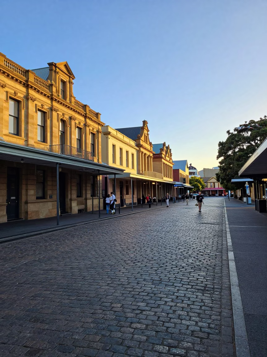 Morning Light in Hobart at The Late Morning Light in in Hobart, Tasmania, Australia