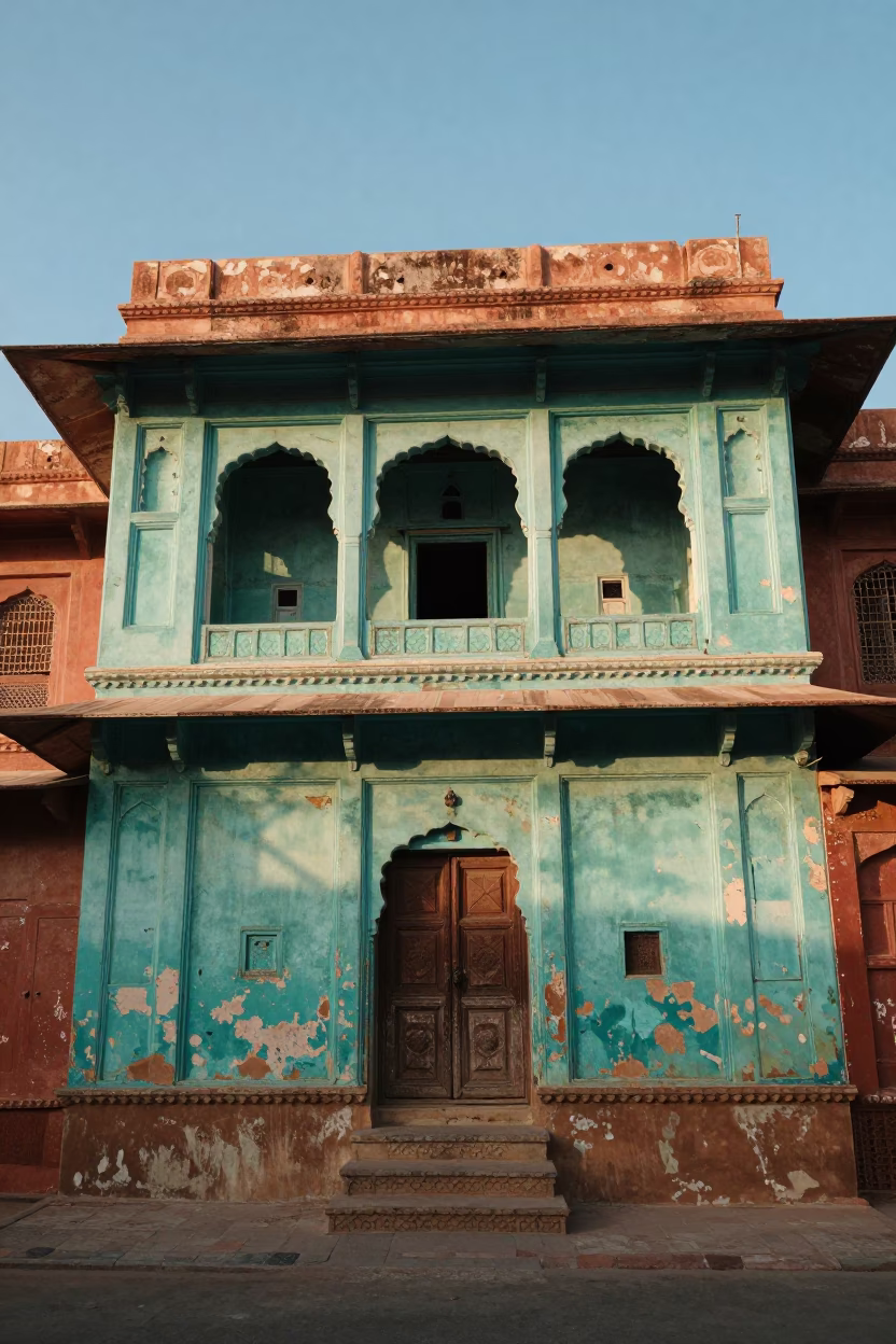 Morning Light in Jaipur at As First Light Reaches The Scene in in Jaipur, India
