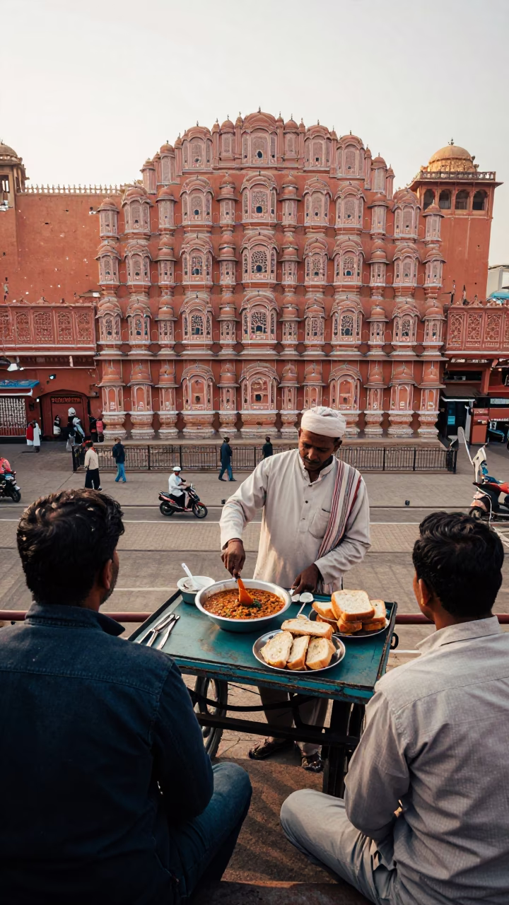 Morning Light in Jaipur at The Late Morning Light in in Jaipur, India