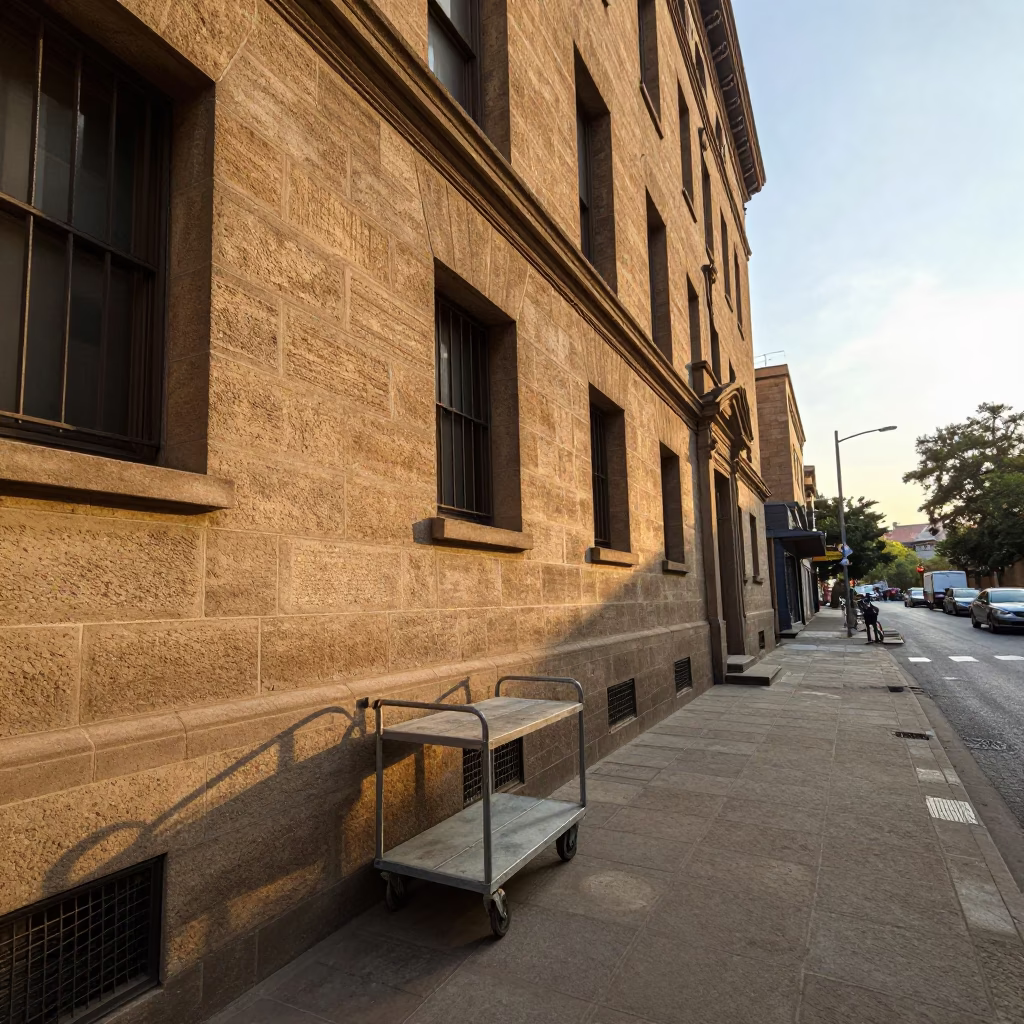 Morning Light in Johannesburg at As First Light Reaches The Scene in in Johannesburg, South Africa