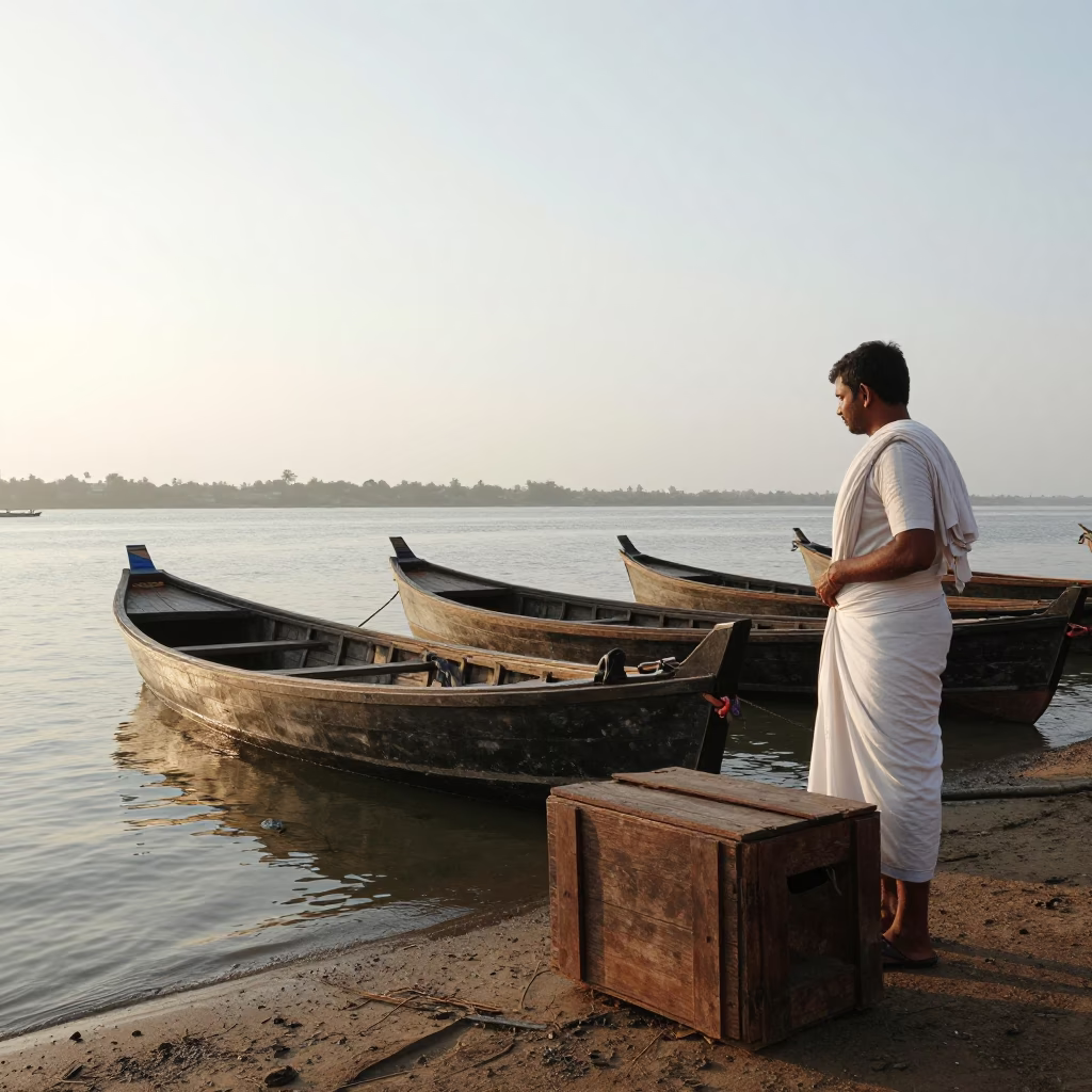 Morning Light in Kochi at As First Light Reaches The Scene in in Kochi, India
