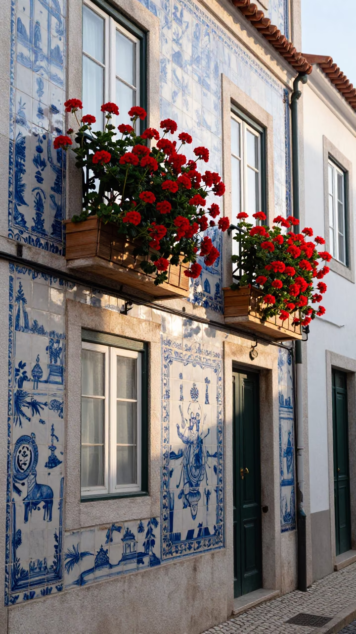 Morning Light in Lisbon at As First Light Reaches The Scene in in Lisbon, Portugal