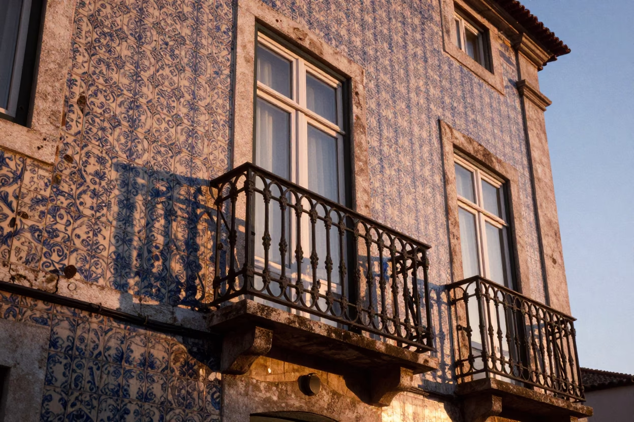Morning Light in Lisbon at First Light Of Dawn in in Lisbon, Portugal
