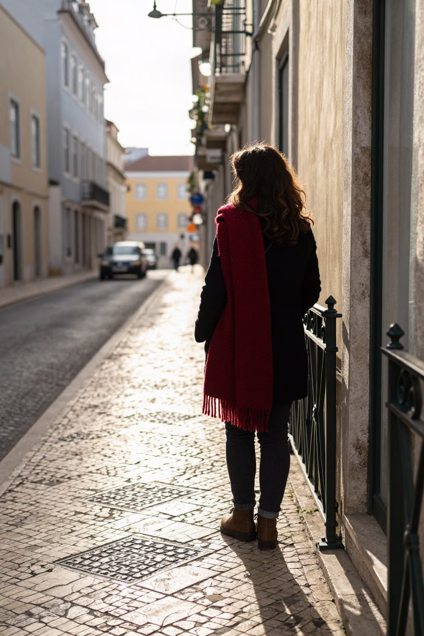 Morning Light in Lisbon at The Late Morning Light in in Lisbon, Portugal