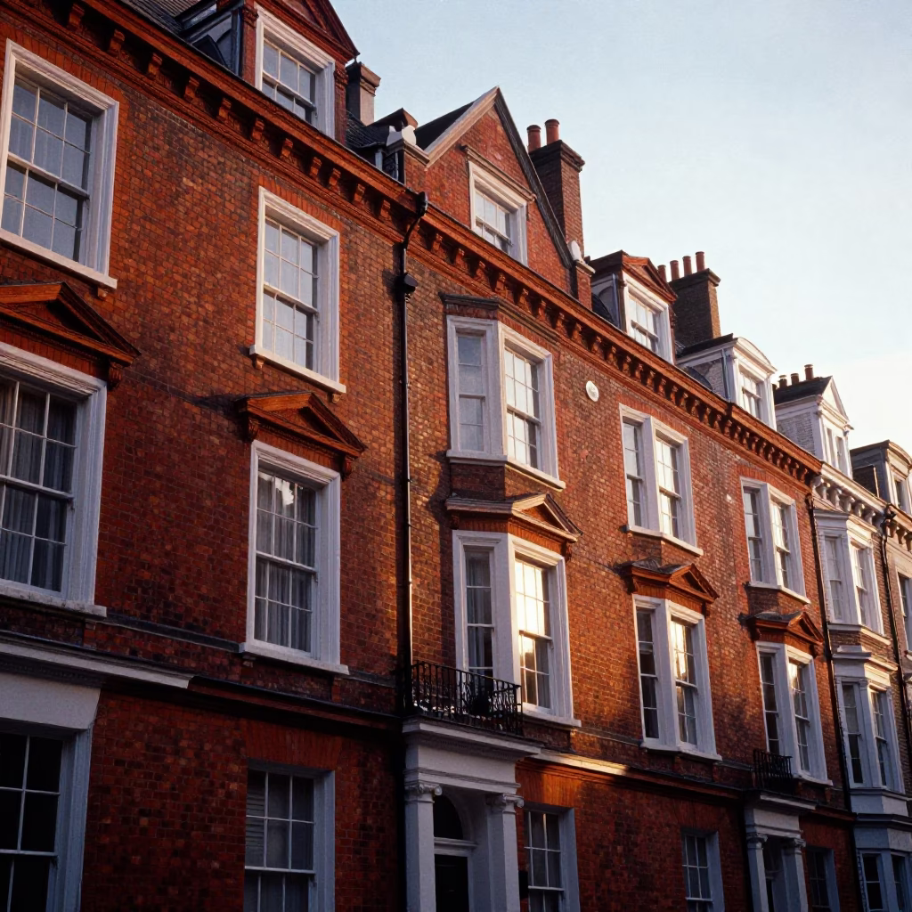 Morning Light in London at As First Light Reaches The Scene in in London, United Kingdom