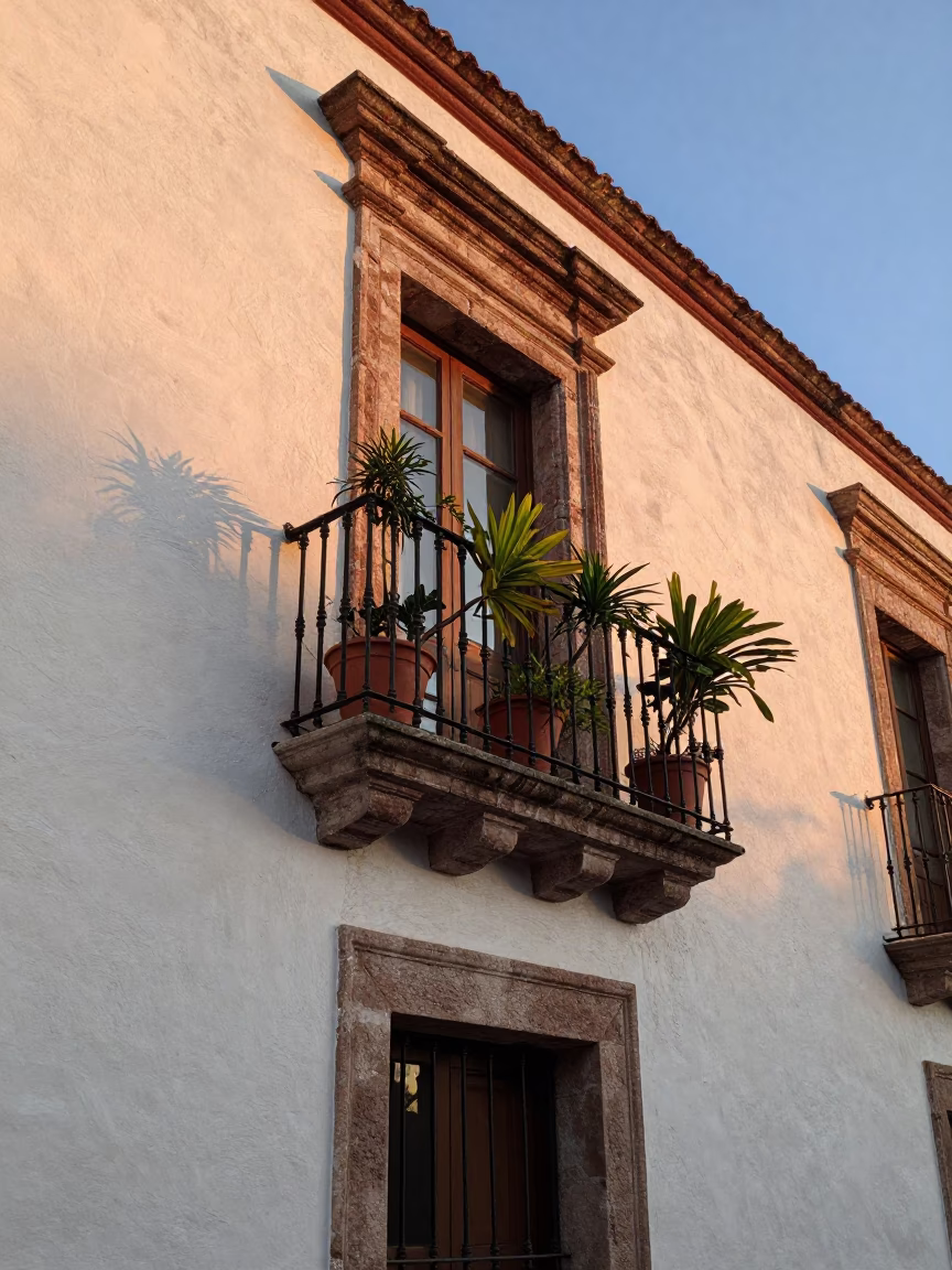 Morning Light in Merida at Nautical Dawn Light in in Merida, Mexico