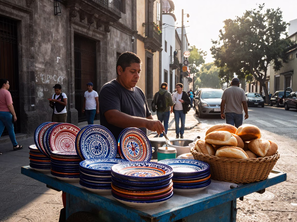 Morning Light in Mexico City at Late Morning Light in in Mexico City, Mexico