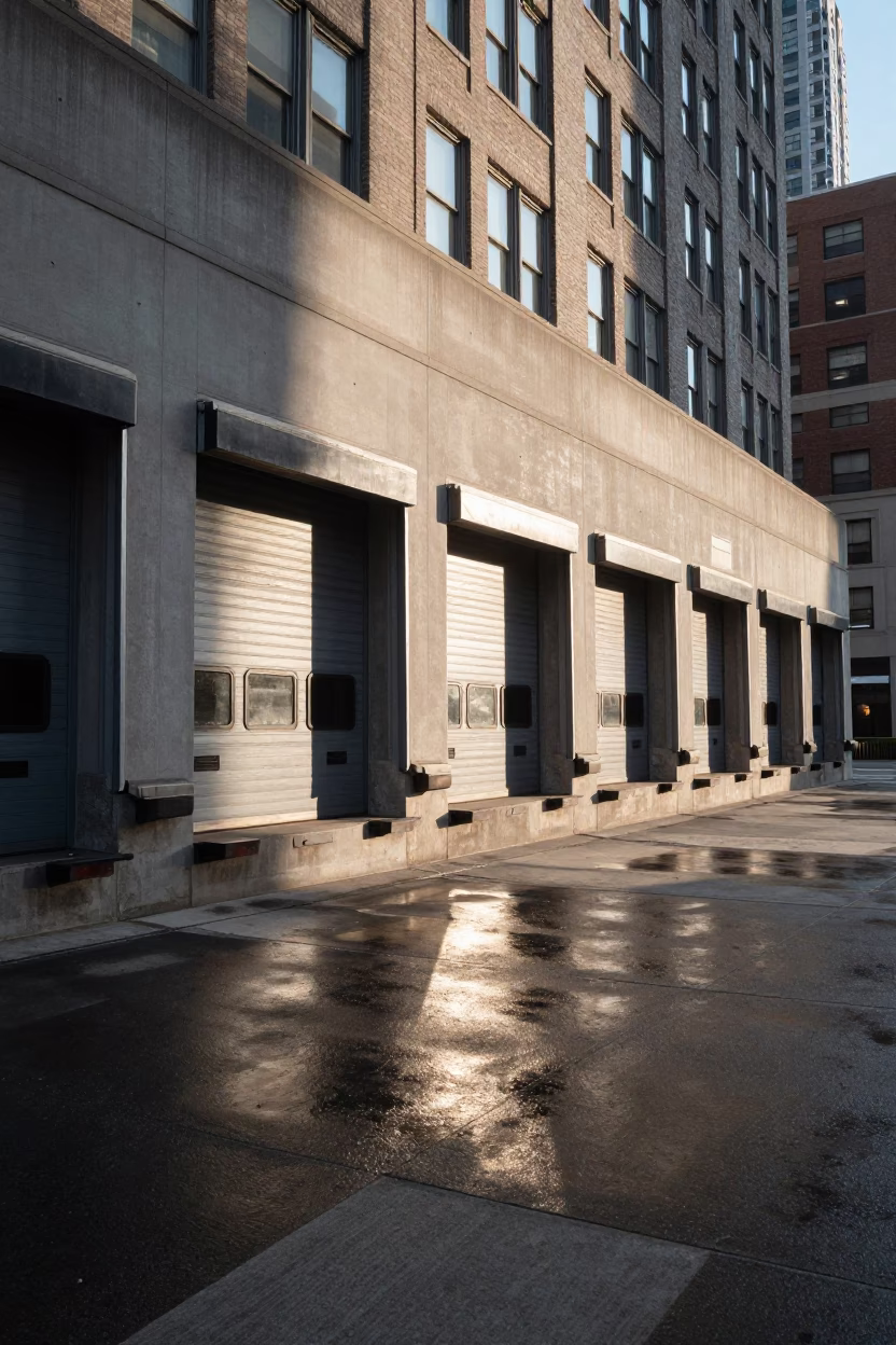Morning Light in New York at As First Light Reaches The Scene in in New York, New York, United States