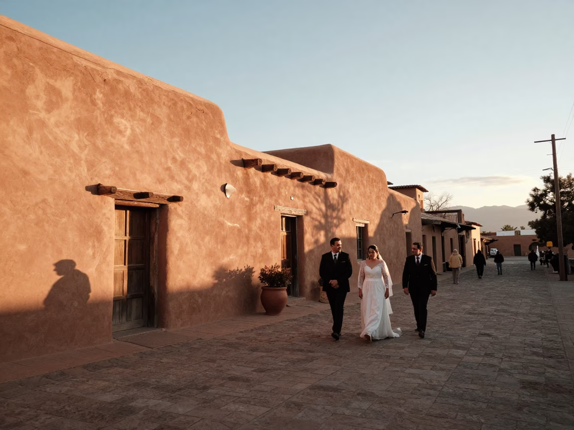 Morning Light in Santa Fe at As First Light Reaches The Scene in in Santa Fe, New Mexico, United States