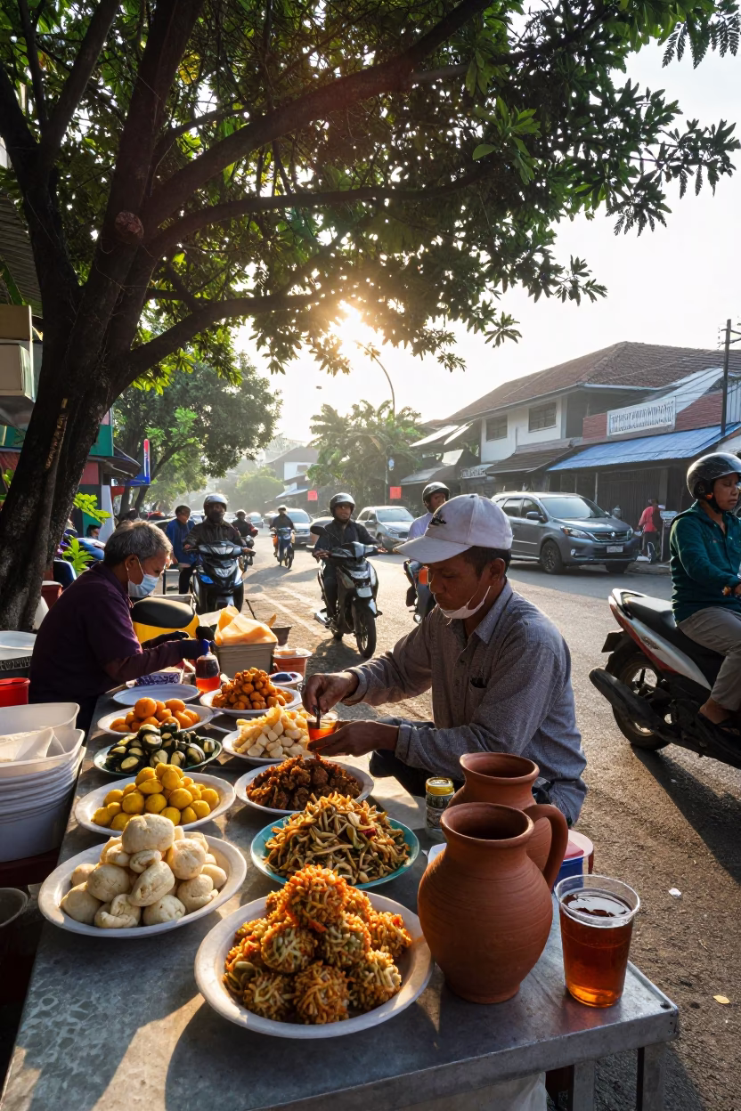 Morning Light in Surabaya at The Late Morning Light in in Surabaya, Indonesia