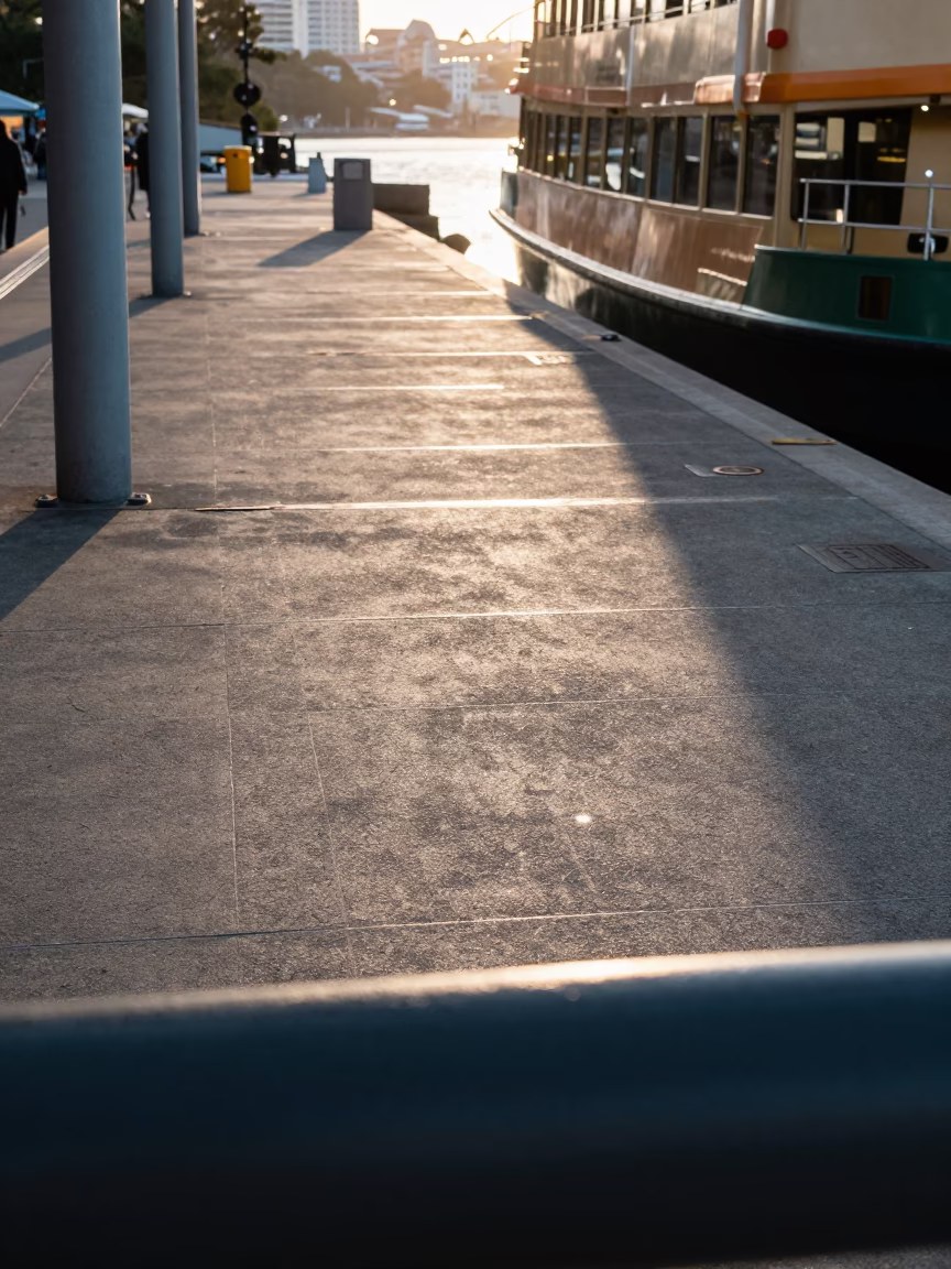 Morning Light in Sydney at As First Light Reaches The Scene in in Sydney, New South Wales, Australia