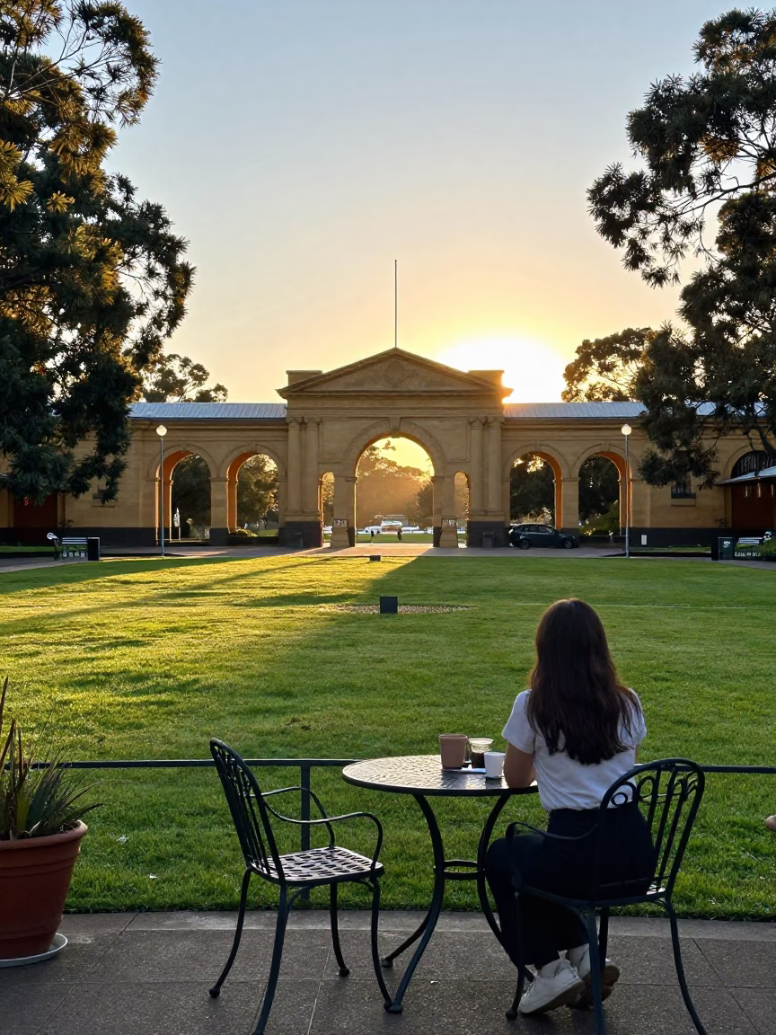 Morning Light just after sunrise in Adelaide in in Adelaide, South Australia, Australia