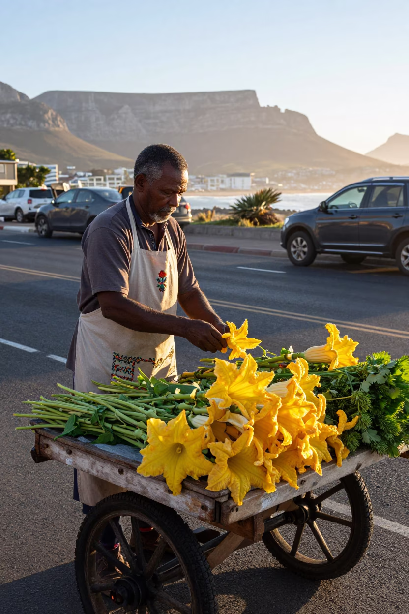 Morning Light just after sunrise in Cape Town in in Cape Town, South Africa