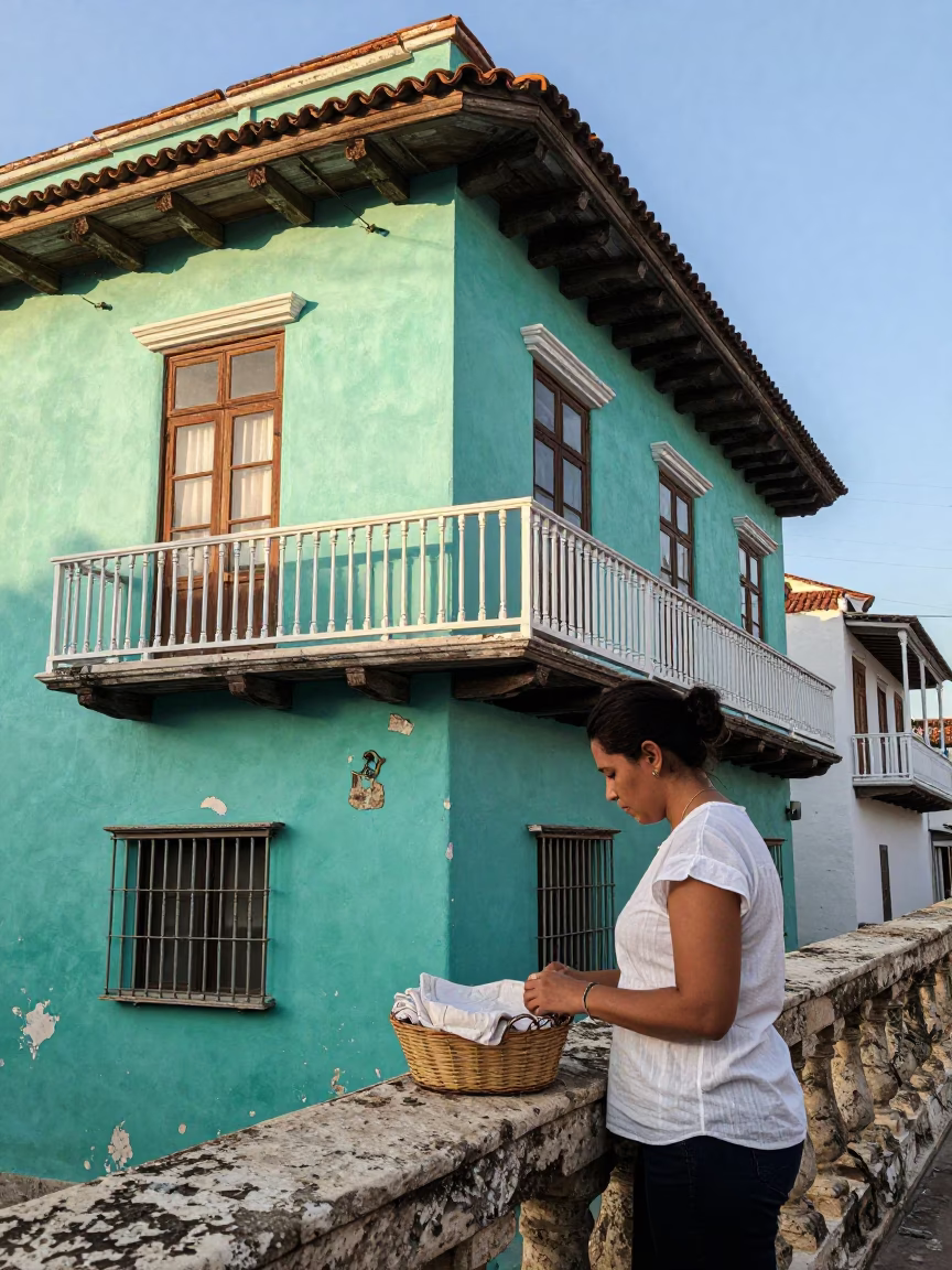 Morning Light just after sunrise in Cartagena in in Cartagena, Colombia