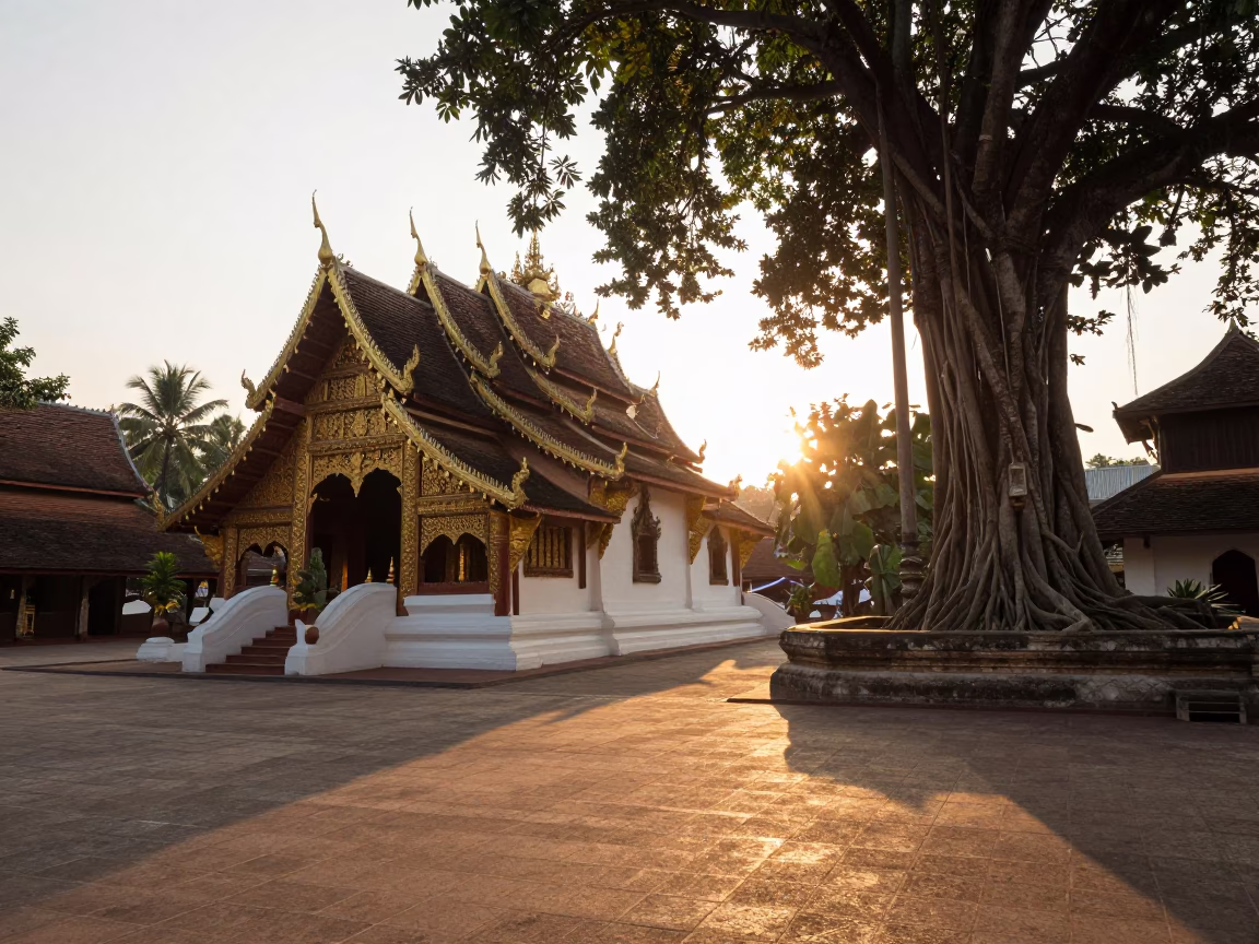 Morning Light just after sunrise in Chiang Mai in in Chiang Mai, Thailand